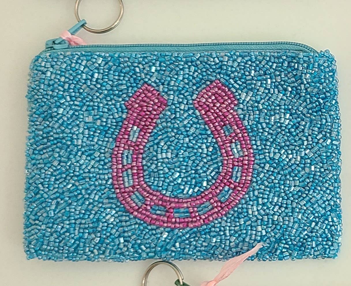 SCP-1611 - Beaded Elegance Women's Coin Purse: Teal