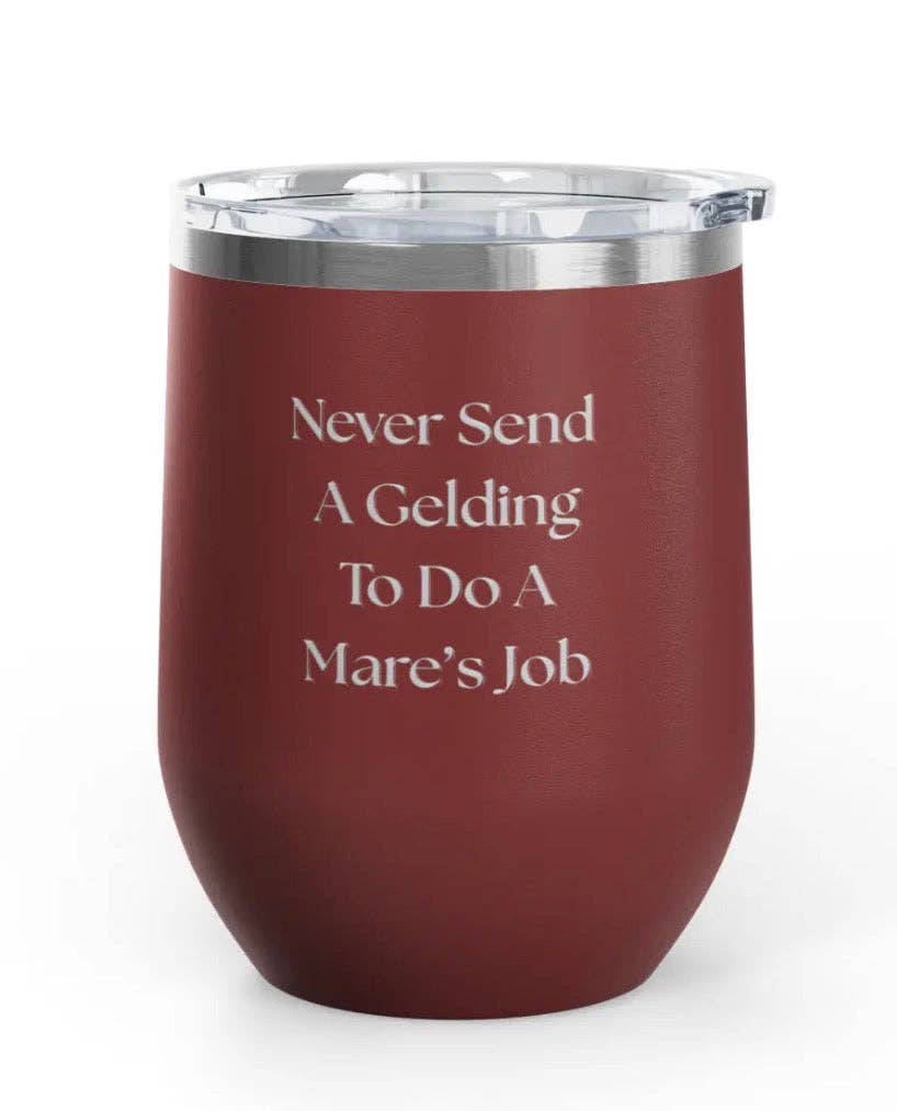 Wine Tumblers, 12 oz. - Gelding/Mare - Engraved