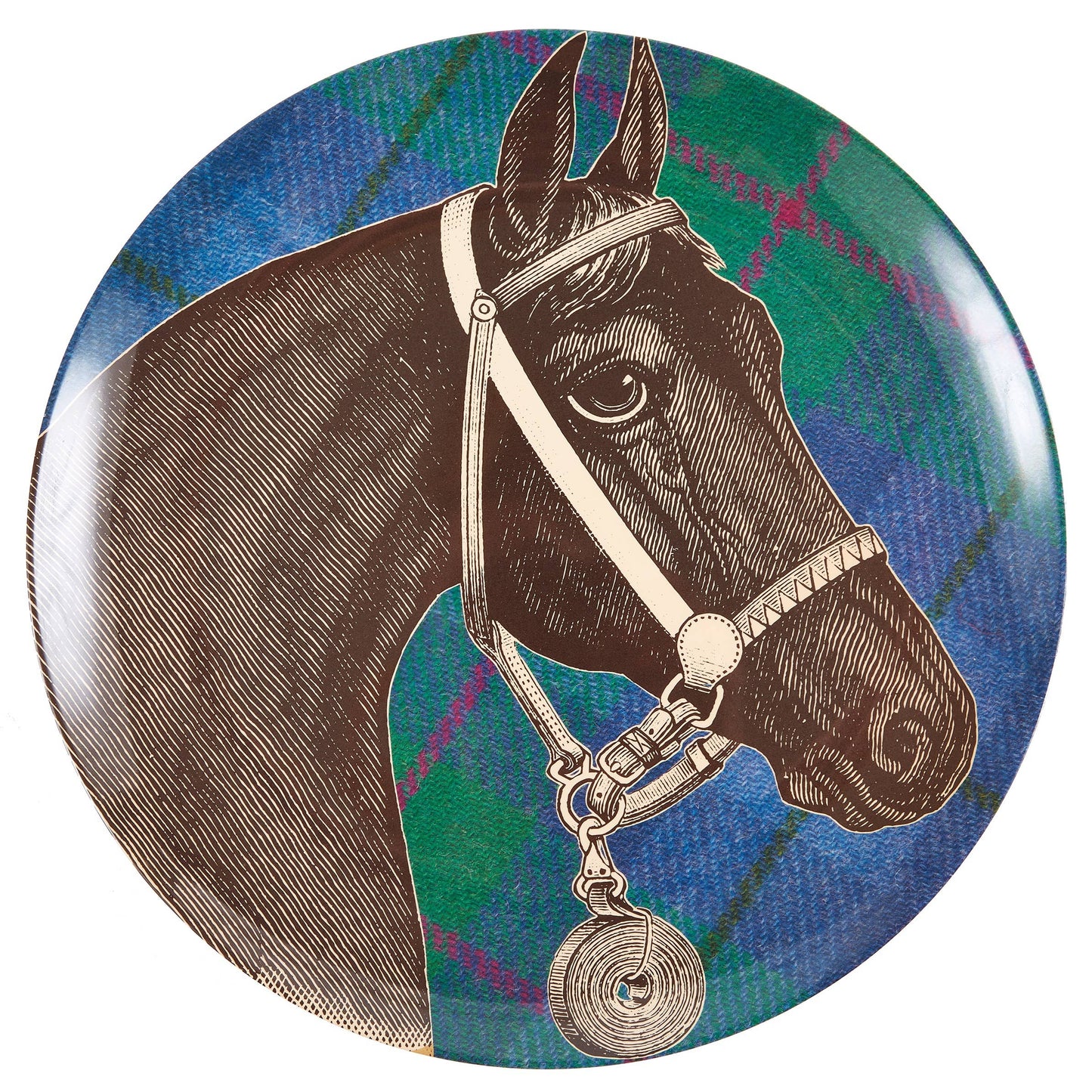 EQUUS TWEED ROUND TRAY 