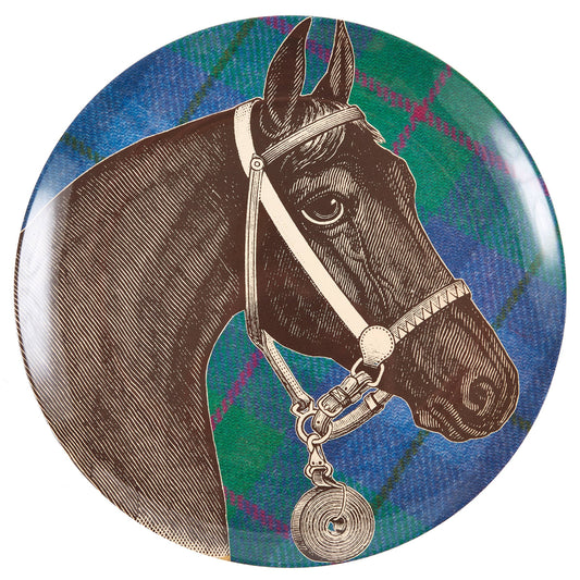 EQUUS TWEED ROUND TRAY 
