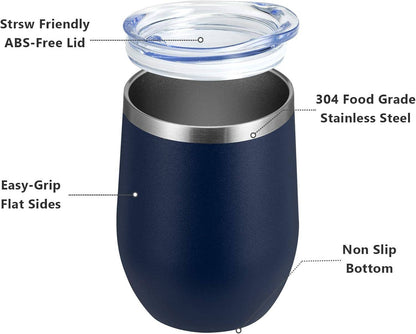 I Wouldn't Pass A Vet Check Steel Wine Tumbler: Black