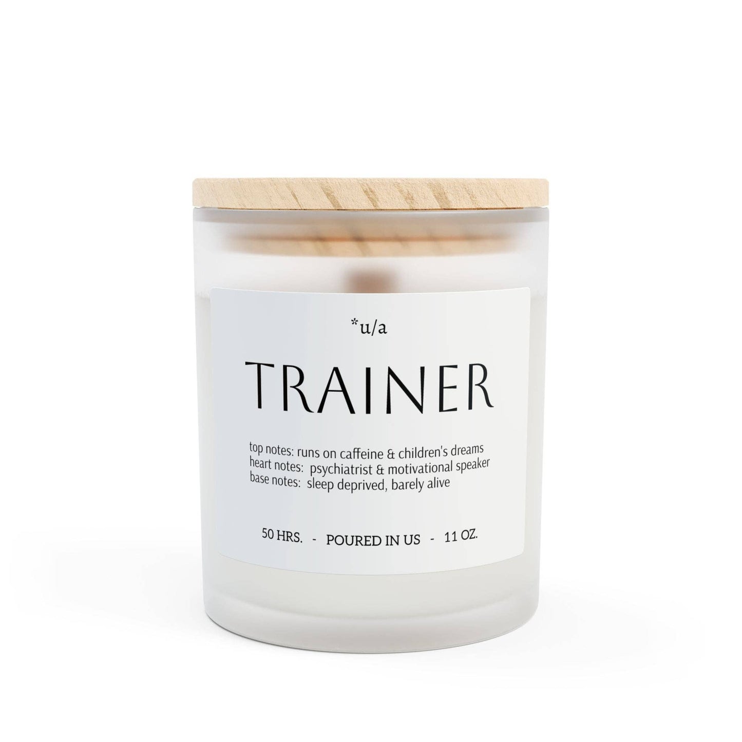 Frosted Glass Candle, 11oz - Trainer: Sea Minerals / 11oz
