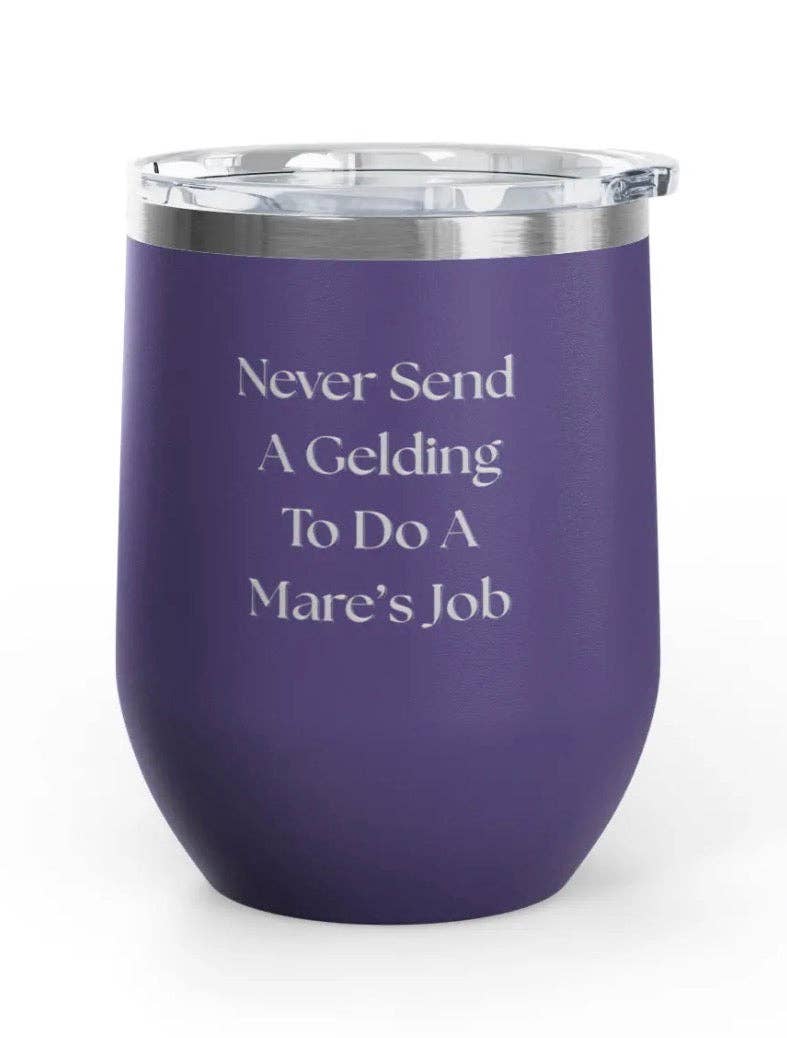 Wine Tumblers, 12 oz. - Gelding/Mare - Engraved