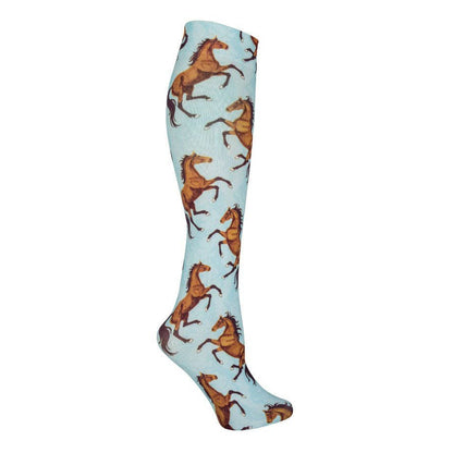 AWST Int'l Lila Bay Horses Socks: Purple