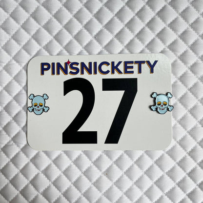 Skull Saddle Pad Pins: Blue