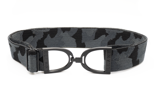 Black Camo - 1.5" Black Stirrup Elastic Belt
