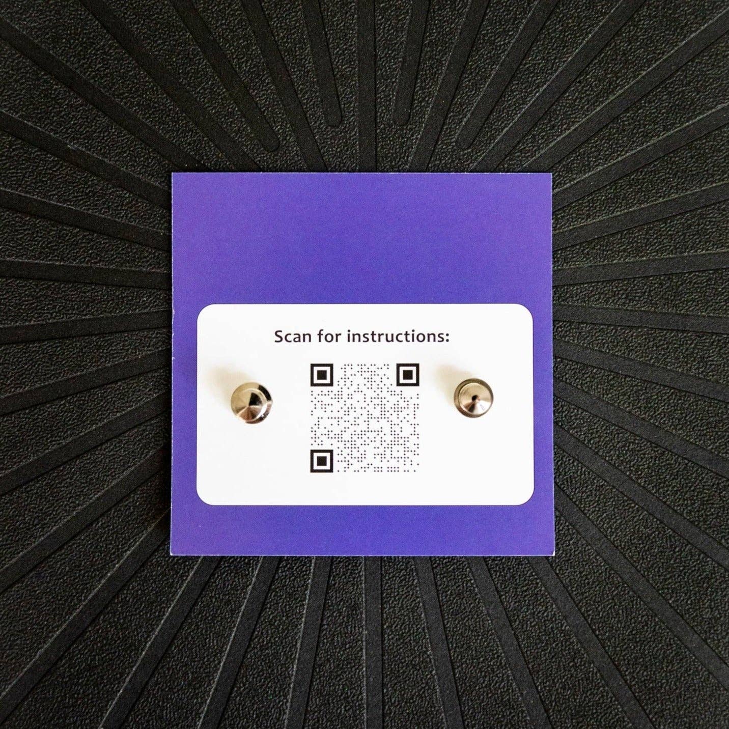 Skull English Saddle Pad Pins: Purple