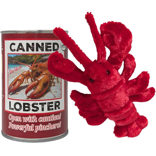 Sheldon the Canned Lobster - Eco-Friendly Plush w/Jokes: Regular Lid