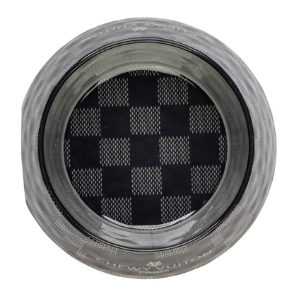 Black Checker Chewy Vuiton Bowl