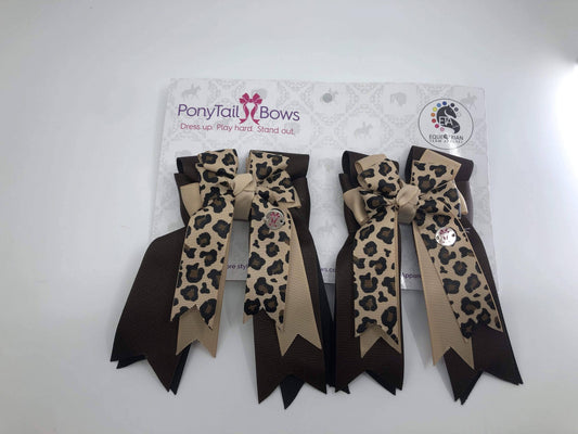 Leopard PonyTail Bows