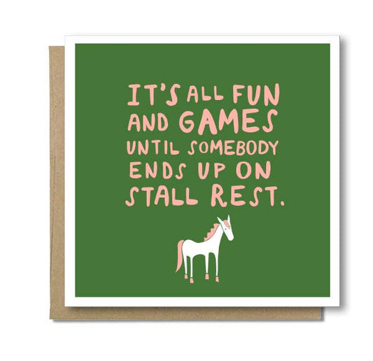 Stall Rest Card