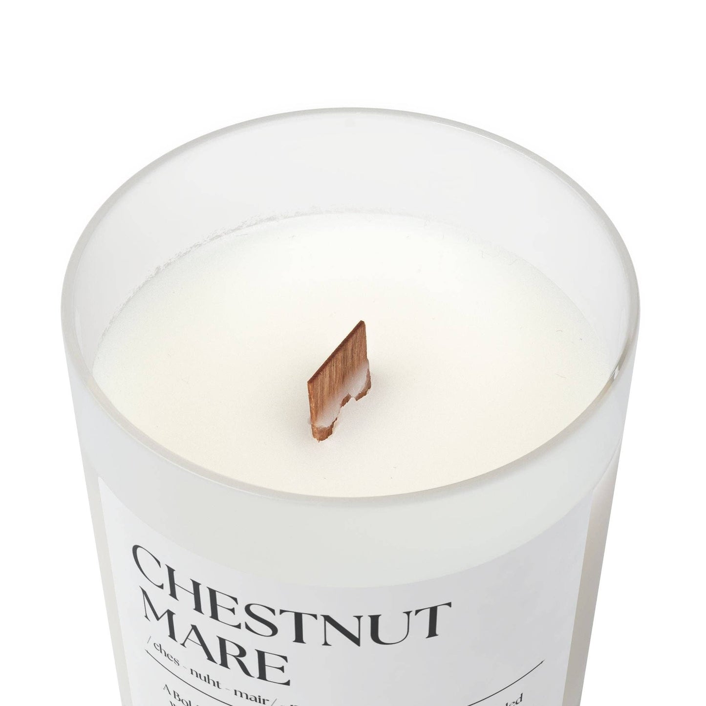 Frosted Glass Candle, 11oz - Chestnut Mare: Lavender / 11oz