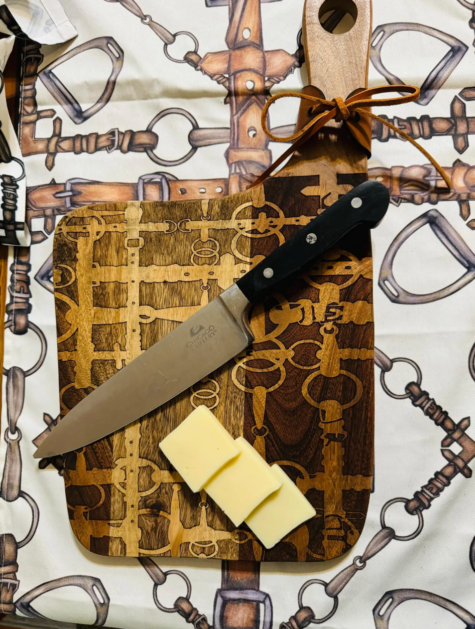 Equine Snaffle Bit Engraved Charcuterie Board - Food Safe