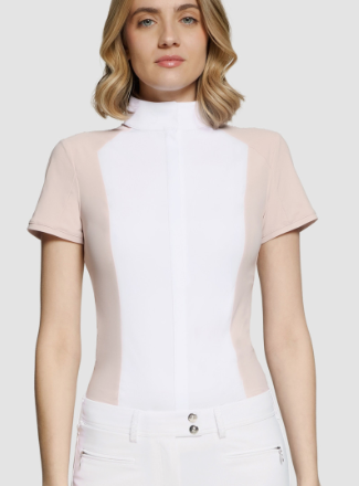 Samshield Ladies Show Shirt Short Sleeve Gretta METAL Dot Powder Pink - SS26