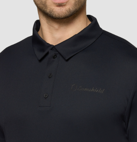 Samshield Men’s Daniel Polo Short Sleeve Schooling  Shirt - Black - SS26