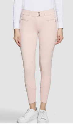 Samshield Ladies Chloe Metal Dots Mid Rise Knee Patch Breech Powder Pink SS26