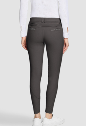 Samshield Ladies Adele Mid Rise Breech Magnet Grey with Swarovski Crystal Detail - Knee Grip - SS26