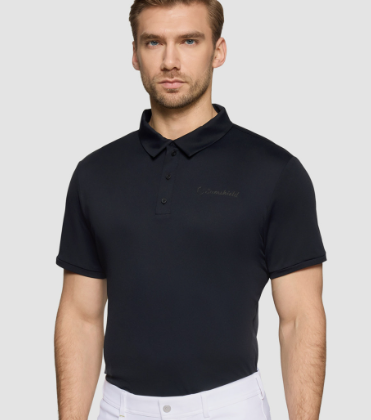 Samshield Men’s Daniel Polo Short Sleeve Schooling  Shirt - Black - SS26