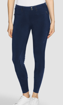 Samshield Ladies Adele Mid Rise Breech Sapphire Blue with Swarovski Crystal Detail - Knee Grip - SS26