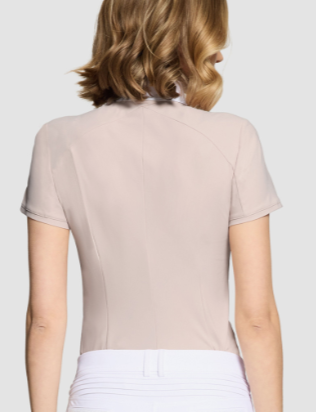 Samshield Ladies Show Shirt Short Sleeve Gretta METAL Dot Powder Pink - SS26