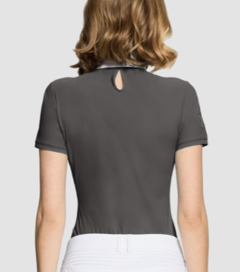 Samshield Ladies Show Shirt Short Sleeve Lea Crystal Ferna Magnet Grey SS26