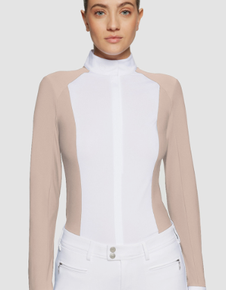 Samshield Ladies Show Shirt Long Sleeve Lucia Metal Dot - Powder Pink SS26