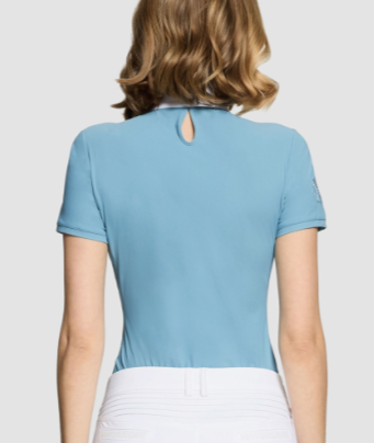 Samshield Ladies Show Shirt Short Sleeve Lea Crystal Ferna Neptune Blue SS26